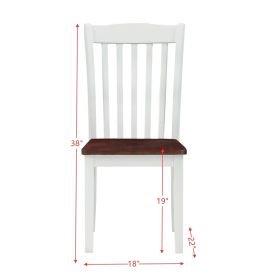 ACME Green Leigh Dining Chair, White & Walnut 77077