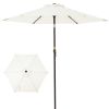 7.5FT Patio Umbrella Outdoor Table Market Umbrella with Push Button Tilt & Crank - Beige