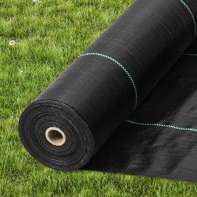 VEVOR 5FTx250FT Premium Heavy Duty Weed Barrier Landscape Fabric, 5OZ Woven Geotextile Fabric Under Gravel, High Permeability for Weed Blocker Weed Ma