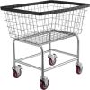 VEVOR Wire Laundry Cart, 2.5 Bushel Wire Laundry Basket with Wheels, 21''x27''x27.5'' Commercial Wire Laundry Basket Cart, Steel Frame with Chrome Fin