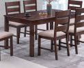 Contemporary Antique Cherry 1pc Dining Table Only Solid wood Rectangle Table Melamine Top Dining Room Furniture