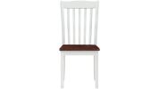 ACME Green Leigh Dining Chair, White & Walnut 77077