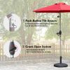 7.5FT Patio Umbrella, Outdoor Table Umbrella with Push Button Tilt and Crank, UV Protection Waterproof Market Sun Umbrella with 8 Sturdy Ribs for Gard