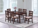 Contemporary Antique Cherry 1pc Dining Table Only Solid wood Rectangle Table Melamine Top Dining Room Furniture