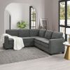 [VIDEO provided][New] 89*89" Oversized Velvet Modern Sectional Sofa,Large L Shaped Upholstered Indoor Furniture with Double Cushions,5 seat Cloud Corn