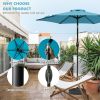 7.5FT Patio Umbrella with Crank and Push Button Tilt, Outdoor Table Market Umbrella with Aluminum Pole - Lake Blue