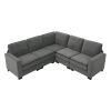 [VIDEO provided][New] 89*89" Oversized Velvet Modern Sectional Sofa,Large L Shaped Upholstered Indoor Furniture with Double Cushions,5 seat Cloud Corn