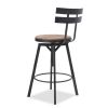 METAL CHAIR WITH WOODEN SEAT