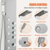 VEVOR Shower Panel System, 4 Shower Modes Shower Panel Tower, Rainfall, Waterfall, 5 Full Body Massage Jets and 3-Setting Handheld Shower Head with 59