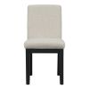 TREXM Simple and Modern 4-piece Upholstered Chairs with black legs for Living Room, Dining Room (Beige + Black)