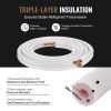 VEVOR 25FT Mini Split Line Set, 1/4" & 3/8" O.D Copper Pipes Tubing and Triple-Layer Insulation, for Mini Split Air Conditioning Refrigerant or Heatin