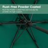 7.5FT Patio Umbrella with Crank and Push Button Tilt, Outdoor Table Market Umbrella with Aluminum Pole - Dark Green