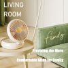 Table Fan, Rechargeable Remote Control Fan With Auto Oscillation 90 Foldable Ultra Quiet 4 Speeds Wind, Portable Air Circulator Fan,Hang Hook, USB Wal