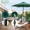 7.5FT Patio Umbrella with Crank and Push Button Tilt, Outdoor Table Market Umbrella with Aluminum Pole - Dark Green