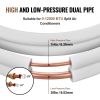 VEVOR 25FT Mini Split Line Set, 1/4" & 3/8" O.D Copper Pipes Tubing and Triple-Layer Insulation, for Mini Split Air Conditioning Refrigerant or Heatin