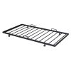 Twin Size Metal House Bed with Twin Size Trundle, Black