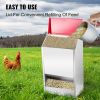 VEVOR Galvanized Poultry Feeder Holds 50lbs of Feed Chicken Feeders No Waste 13.8x11x25.6in Hanging Chicken Feeder with Lid Weatherproof Outdoor Coop