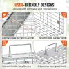 VEVOR Live Animal Cage Trap, 31" x 10" x 12" Humane Cat Trap Galvanized Iron, Folding Animal Trap with Handle for Rabbits, Stray Cats, Squirrels, Racc