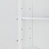 Single Door Mirror Indoor Bathroom Wall Mounted Cabinet Shelf White