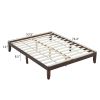 Basic bed frame Painted pine wood Brown Full 189*136*30.5cm Wooden bed Single bed