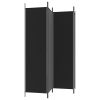 4-Panel Room Divider Black 78.7"x78.7" Fabric