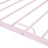 Full Size Metal House Bed with Twin Size Trundle, Pink