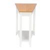 Simple and Irregular Sofa Table Light Walnut Color White