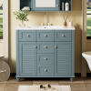 36" Bathroom Vanity Cabinet with Sink Combo Set, Undermount Resin Sink, Free Standing Vanity Set with 2 Drawers& Soft Closing Doors, Solid Wood Frame