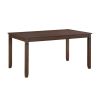 Classic Cherry Finish 6pc Dinng Set Table Bench 4x Chairs Faux Leather Upholstery Kitchen Dining Furniture