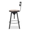 METAL CHAIR WITH WOODEN SEAT