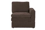 Contemporary 5pc Set Modular Corner Sectional Set 2x One Arm Chair / Wedge 1x Armless Chairs 2x Ottomans Mink Morgan Fabric Plush Living Room Furnitur