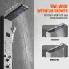 VEVOR Shower Panel System, 6 Shower Modes, LED & Screen Hydroelectricity Shower Panel Tower, Rainfall, Waterfall, 5 Massage Jets, Tub Spout, Handheld