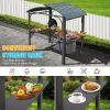 8x5FT Arc Roof, Grill Canopy for Outdoor Grill w/Double Galvanized Steel Roof and 2 Side Shelves, BBQ Gazebo Grill Tent for Patio Garden Backyard, Gre