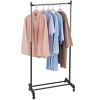 33lbs Garment Racks 3.12ft-4.80ft Height Adjustable Clothes Stand Foldable Clothes Hanger with Wheels