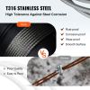 VEVOR T316 Stainless Steel Cable, 1/8'' x 1000 ft, Braided Aircraft Wire Rope with 1x19 Strands Construction, 2100 lbs Breaking Strength, for Deck Rai