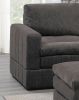 Contemporary 5pc Set Modular Corner Sectional Set 2x One Arm Chair / Wedge 1x Armless Chairs 2x Ottomans Mink Morgan Fabric Plush Living Room Furnitur