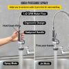 VEVOR Commercial Faucet Pre-Rinse with Sprayer, 8" Adjustable Center Wall Mount Kitchen Faucet with 12" Swivel Spout, 36" Height Compartment Sink Fauc