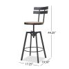 METAL CHAIR WITH WOODEN SEAT