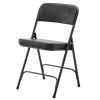 4 Pack Metal Folding Chairs with Padded Seat and Back, for Home and Office, Indoor and Outdoor Events Party Wedding, Black