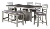 Hyland - 6 Piece Dining Set - Pearl Silver