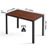 Creative Design Veneered MDF Wood Structure Rectangular Walnut Dining Table