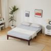 Basic bed frame Painted pine wood Brown Full 189*136*30.5cm Wooden bed Single bed