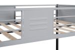 Metal Twin over Twin Bunk Bed with Vent Board/ Heavy-duty Sturdy Metal/ Noise Reduced/ Safety Guardrail/ CPC Certified