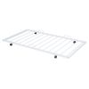 Twin Size Metal House Bed with Twin Size Trundle, White