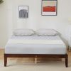 Basic bed frame Painted pine wood Brown Full 189*136*30.5cm Wooden bed Single bed