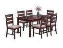 Contemporary Antique Cherry 1pc Dining Table Only Solid wood Rectangle Table Melamine Top Dining Room Furniture