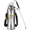 VEVOR 3Gal Stainless Steel Sprayer, Set with 20" Wand& Handle& 3FT Reinforced Hose, Hand Pump Sprayer with Pressure Gauge&Safety Valve, Adjustable Noz