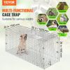 VEVOR Live Animal Cage Trap, 50" x 20" x 26" Humane Cat Trap Galvanized Iron, Folding Animal Trap with Handle for Stray Dogs, Armadillos, Raccoons, Ma