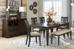 Dark Brown Finish 1pc Dining Table with Separate Extension Leaf Classic Look Dining Wooden Furniture