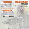 VEVOR Live Animal Cage Trap, 50" x 20" x 26" Humane Cat Trap Galvanized Iron, Folding Animal Trap with Handle for Stray Dogs, Armadillos, Raccoons, Ma